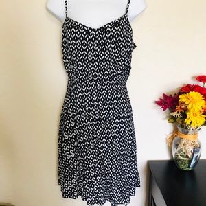 White and black pattern dress
